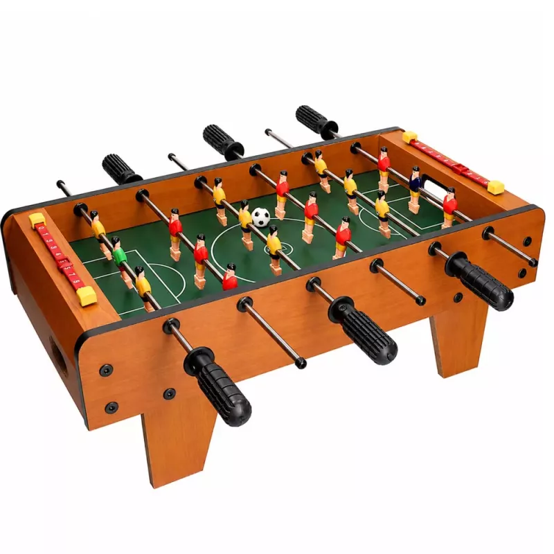 LEAN TOYS Futebol de mesa jogo arcada mini mesa de madeira 50x25 cm