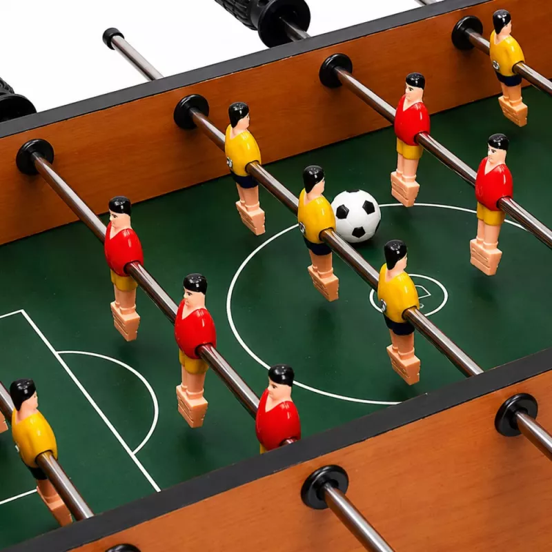 LEAN TOYS Futebol de mesa jogo arcada mini mesa de madeira 50x25 cm