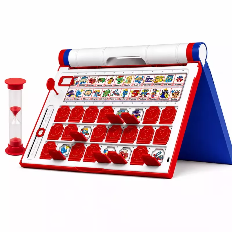 LEAN TOYS Jogo de memória Guess Who on Time portátil ampulheta tabuleiro