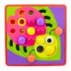 LEAN TOYS Puzzle de mosaico de botões puzzle geométrico criativo cogumelos 46 pcs.