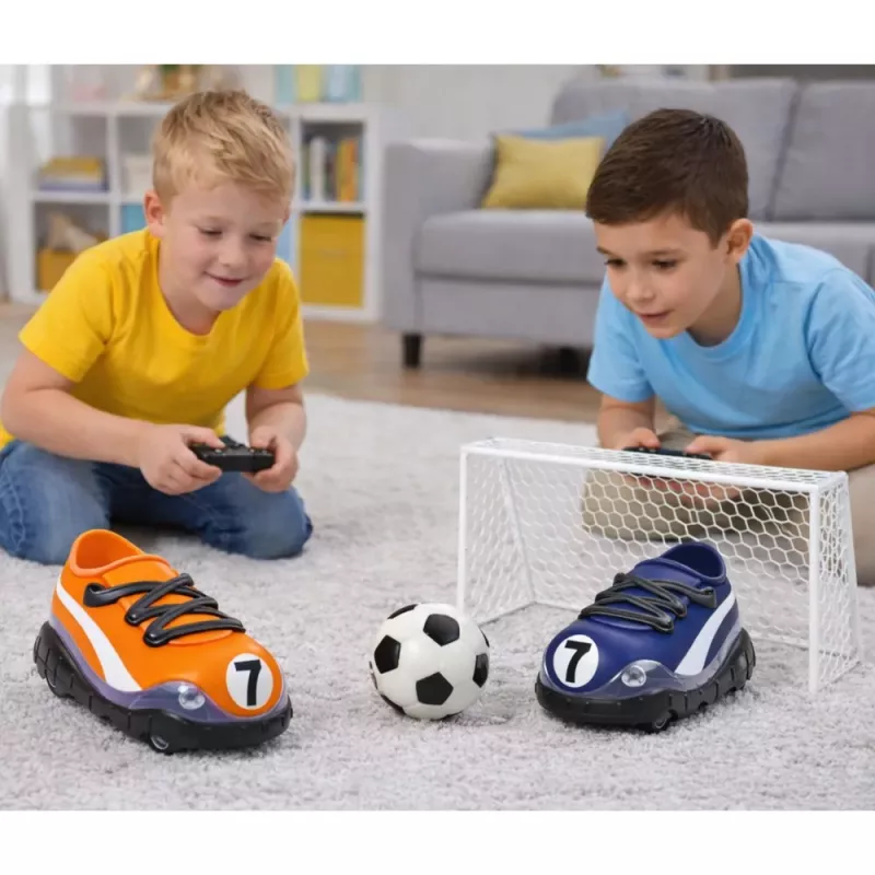 LEAN TOYS Sapatos de futebol com controlo remoto jogo RC futebol baliza bola