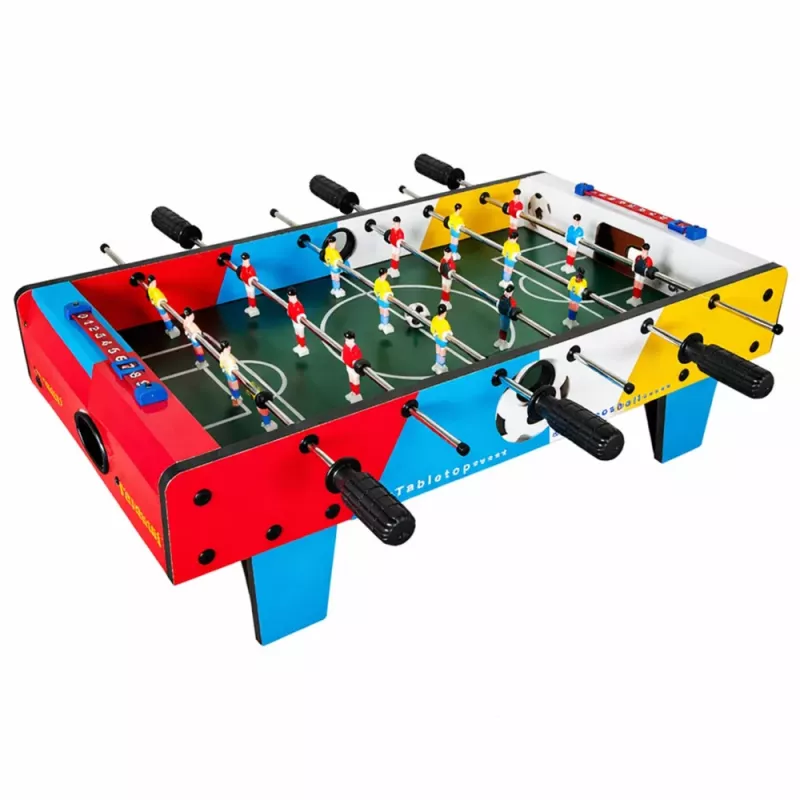 LEAN TOYS Mini Futebol de Mesa Jogo de Destreza Mesa 2 Bolas Futebol 69 cm