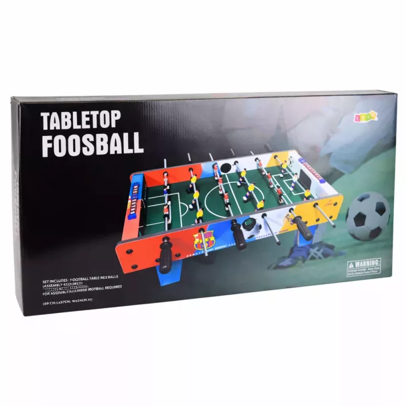 LEAN TOYS Mini Futebol de Mesa Jogo de Destreza Mesa 2 Bolas Futebol 69 cm