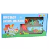 LEAN TOYS Torre de Dinossauros Jogo de Equilíbrio Jogo de Destreza em Blocos de Madeira 12 peças