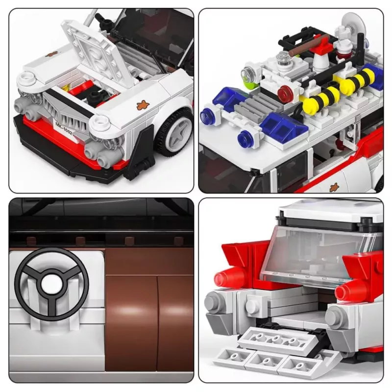 LEAN TOYS Blocos de Construção Carro Ghost Bus Branco 631 peças