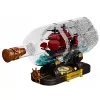 LEAN TOYS Barco numa Garrafa Blocos de Construção Barco à Vela Decorativo Castanho 885 peças
