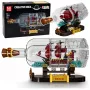 LEAN TOYS Barco numa Garrafa Blocos de Construção Barco à Vela Decorativo Castanho 885 peças