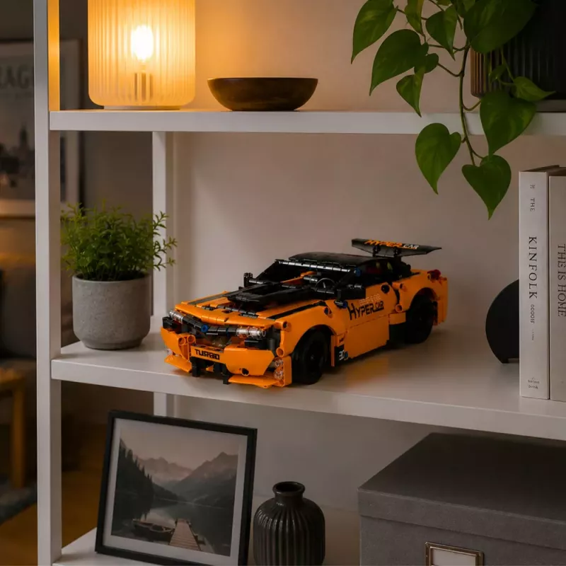 LEAN TOYS Carro RC Blocos de Construção com Controlo Remoto Laranja 545 unid.