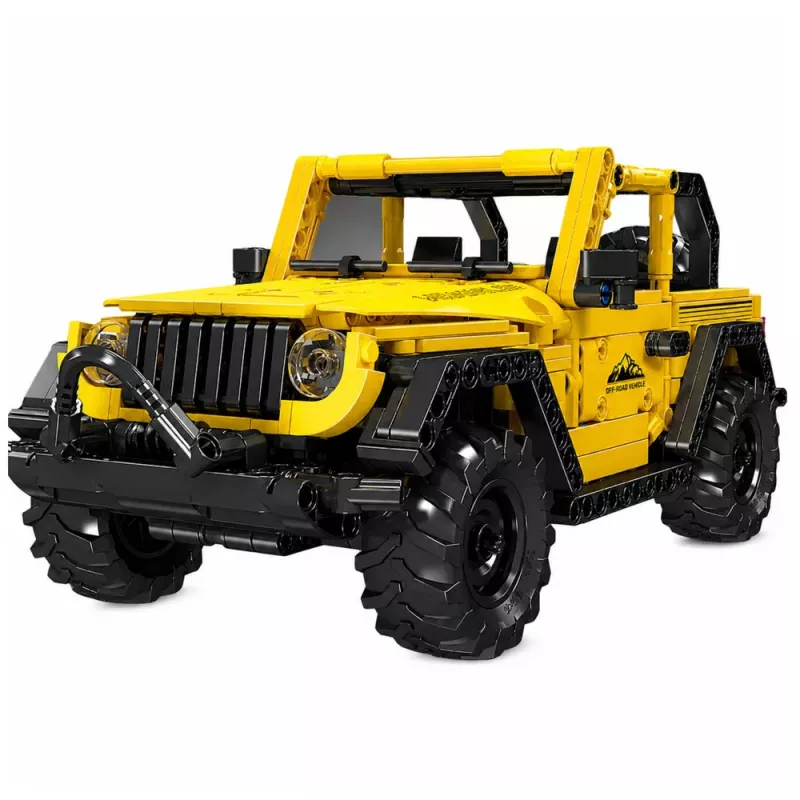 LEAN TOYS Blocos de Construção Carro Todo-o-Terreno Wrangler Amarelo 746 peças