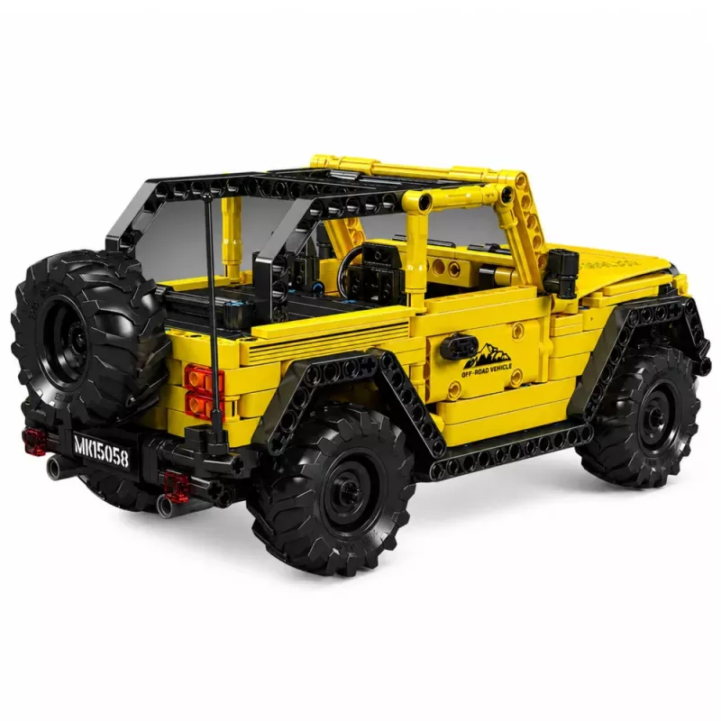 LEAN TOYS Blocos de Construção Carro Todo-o-Terreno Wrangler Amarelo 746 peças