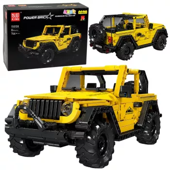 LEAN TOYS Blocos de Construção Carro Todo-o-Terreno Wrangler Amarelo 746 peças