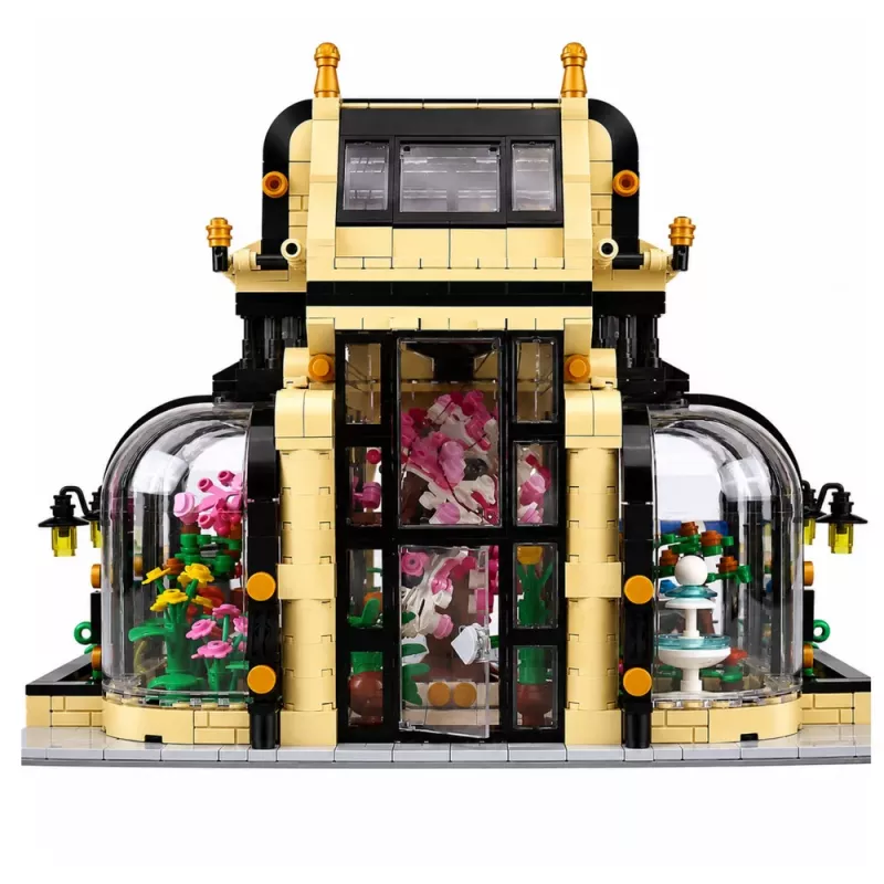 LEAN TOYS Blocos de Construção Jardim Botânico Estufa com Luz LED 2147 peças