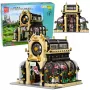 LEAN TOYS Blocos de Construção Jardim Botânico Estufa com Luz LED 2147 peças