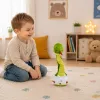 LEAN TOYS Serpente de Peluche Dançante Interativa com Música e Sons Mascote Verde