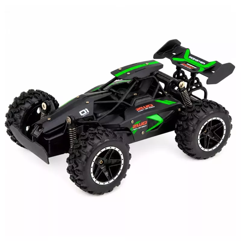 LEAN TOYS Carro RC Todo-o-Terreno Escalada Controlo Remoto Preto 1:18 15 km/h