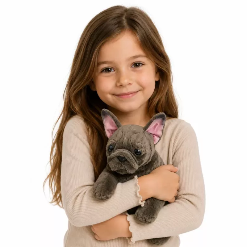 LEAN TOYS Peluche Buldogue Francês Castanho 22 cm