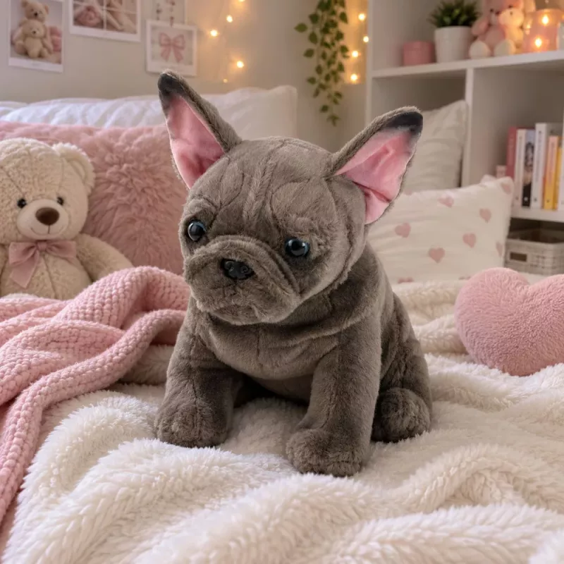 LEAN TOYS Peluche Buldogue Francês Castanho 22 cm