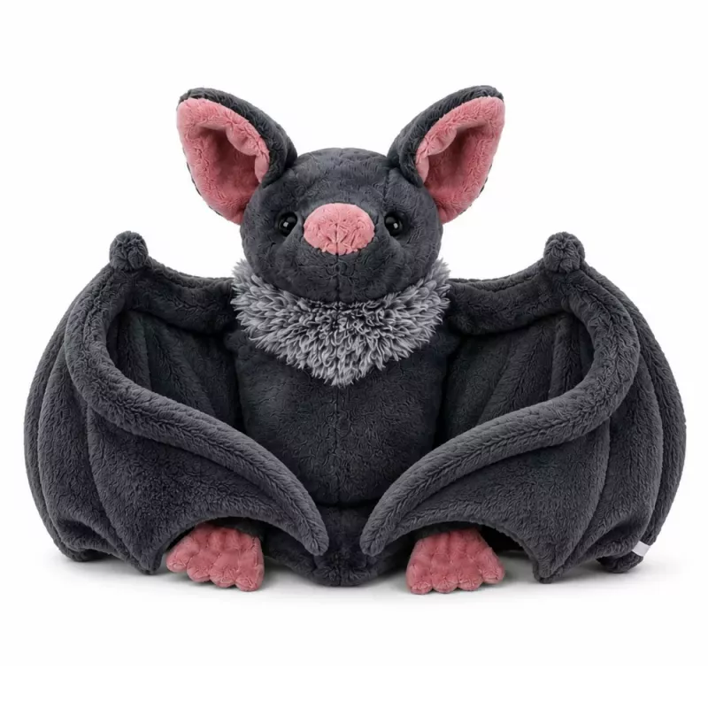 LEAN TOYS Peluche Morcego com Asas Dobráveis Cinzento 57 cm