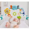 LEAN TOYS Arco Sensorial com Elefante para Berço, Cadeira de Auto, Carrinho de Bebé, Espelho, Chocalho
