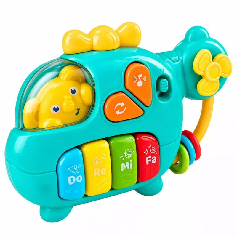 LEAN TOYS Helicóptero Musical Piano Educativo para Bebés