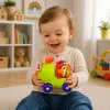 LEAN TOYS Brinquedo Interativo Sensorial Abelha Carro para Bebés Verde