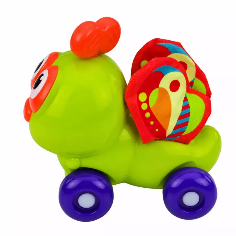 LEAN TOYS Brinquedo Interativo Sensorial Abelha Carro para Bebés Verde