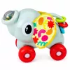 LEAN TOYS Brinquedo Interativo Sensorial Elefante Carro para Bebés Cinzento
