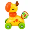 LEAN TOYS Brinquedo Interativo Sensorial Girafa Carro para Bebés Amarelo