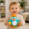 LEAN TOYS Brinquedo Interativo Pinguim Piano Tambor Contas Bola Chocalho