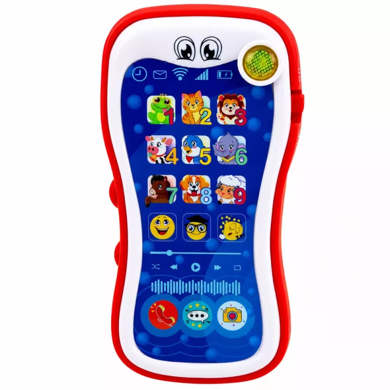 LEAN TOYS Telefone Interativo Educativo para Bebés com Sons de Animais e Luzes