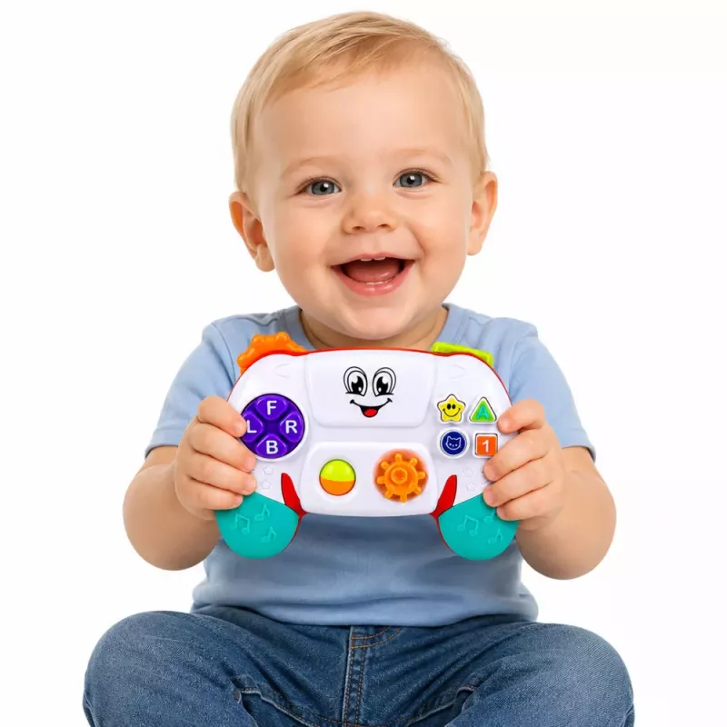 LEAN TOYS Tablet Interativo Educativo para Bebés com Luzes, Sons e Melodias