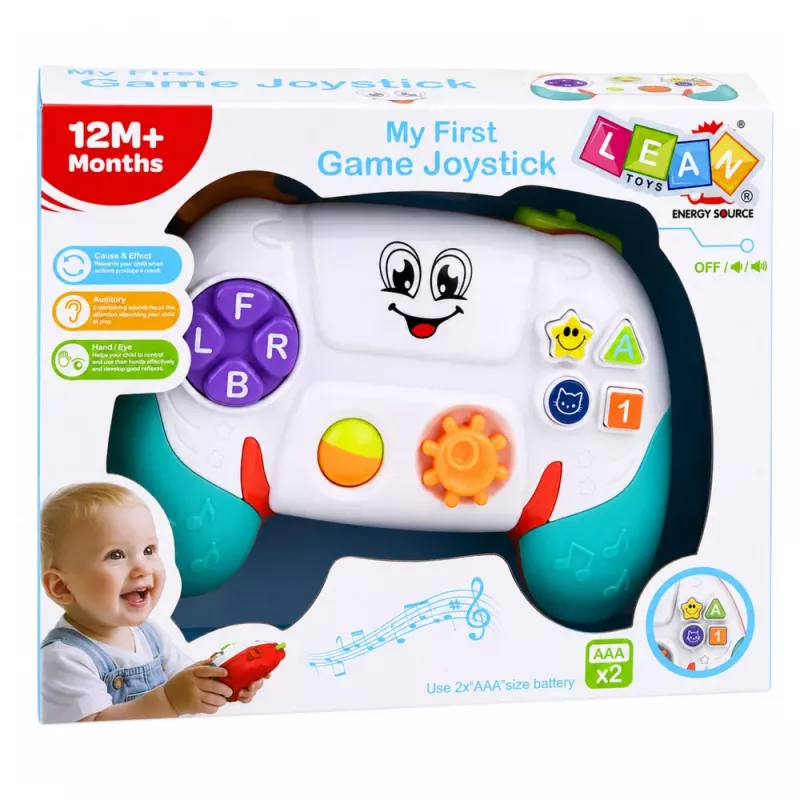 LEAN TOYS Tablet Interativo Educativo para Bebés com Luzes, Sons e Melodias