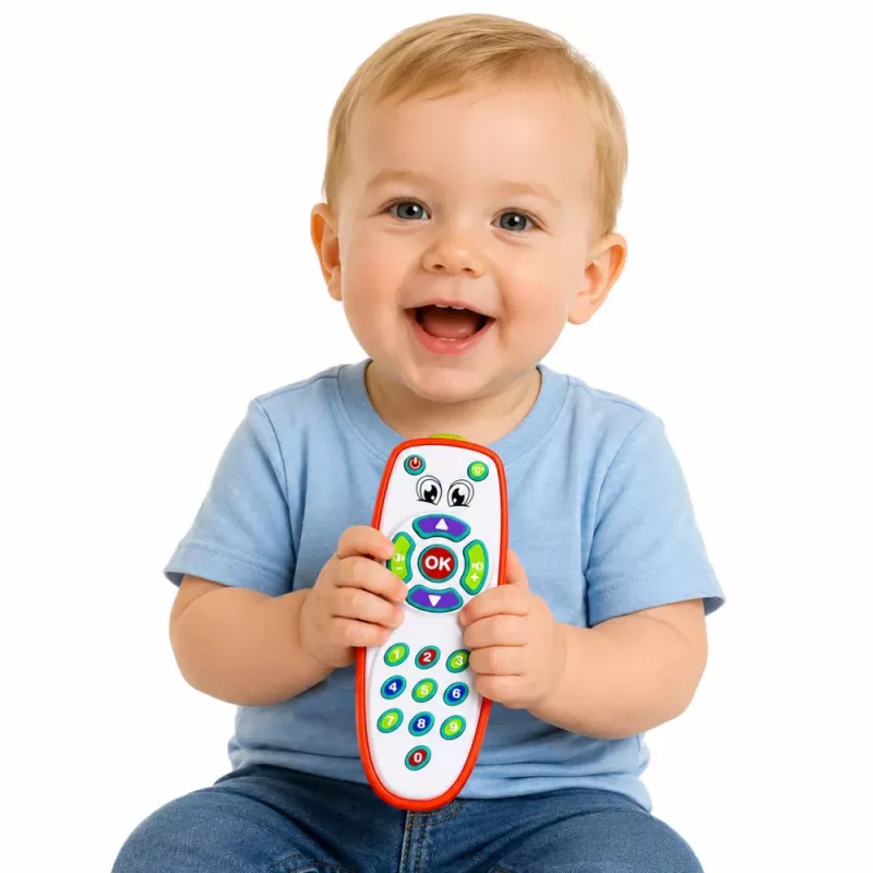 LEAN TOYS Comando Interativo Educativo para Bebés com Luz e Som Ajustáveis