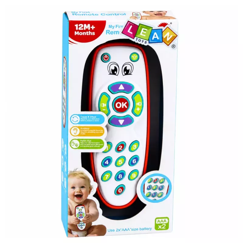 LEAN TOYS Comando Interativo Educativo para Bebés com Luz e Som Ajustáveis
