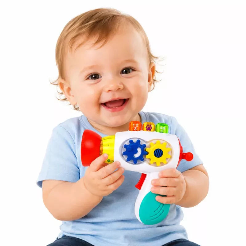 LEAN TOYS Secador de Bebé Interativo com Luzes, Sons, Engrenagens e Bolas