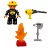 LEAN TOYS Bombeiros Camião de Bombeiros Motorizado Figura de Bombeiro Conjunto de Blocos de Construção