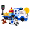 LEAN TOYS Conjunto Carro de Polícia da Cidade com Blocos Motorizados, Figuras, Acessórios