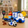 LEAN TOYS Conjunto Carro de Polícia da Cidade com Blocos Motorizados, Figuras, Acessórios