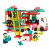 LEAN TOYS Autocaravana Dobrável Blocos de Construção Figuras Luzes Sons 98 peças