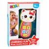 LEAN TOYS Telefone de Bebé Interativo Gato Espelho Chocalho Luz Som