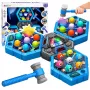 LEAN TOYS Jogo de Arcada Bate-Toupeira Criaturas para 3 Jogadores, 3 Modos, Martelos Luminosos