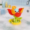 LEAN TOYS Brinquedo de Banho Vaso de Tulipas Regador Fonte de Água