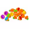 LEAN TOYS Classificador de Cenouras Educativo Formas Cores Correspondência 12 peças