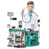 LEAN TOYS Grande Conjunto de Médico com Mesa de Tratamento, Luz e Som, Acessórios, 77 peças