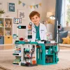 LEAN TOYS Grande Conjunto de Médico com Mesa de Tratamento, Luz e Som, Acessórios, 77 peças
