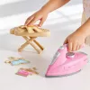 LEAN TOYS Conjunto de Passar a Ferro com Ferro de Engomar com Vibração, Luz e Efeitos Sonoros