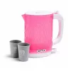 LEAN TOYS Chaleira de Criança com Conjunto de Chávenas, Sons de Cozinhar, Luzes, Rosa