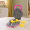 LEAN TOYS Máquina de Waffles para Crianças - Waffles com Luzes de Cor Mutável e Sons - Rosa