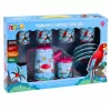 LEAN TOYS Serviço de chá com papagaios, metal, padrão exótico, 12 peças