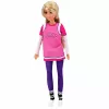 LEAN TOYS Boneca Anlily com skate roxo, capacete e conjunto de sweatshirt comprido